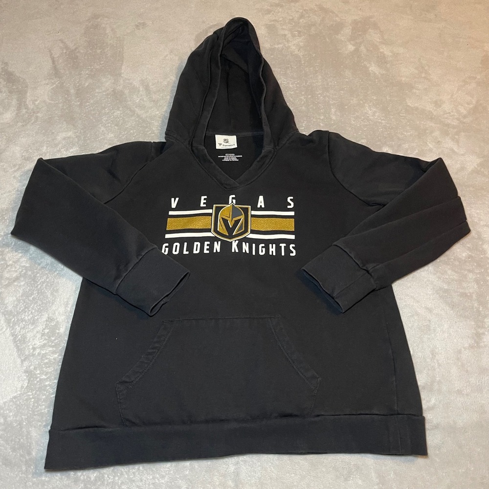 Fanatics Vegas Golden Knights NHL Womens XL Black Hoodie Sweatshirt Pullover